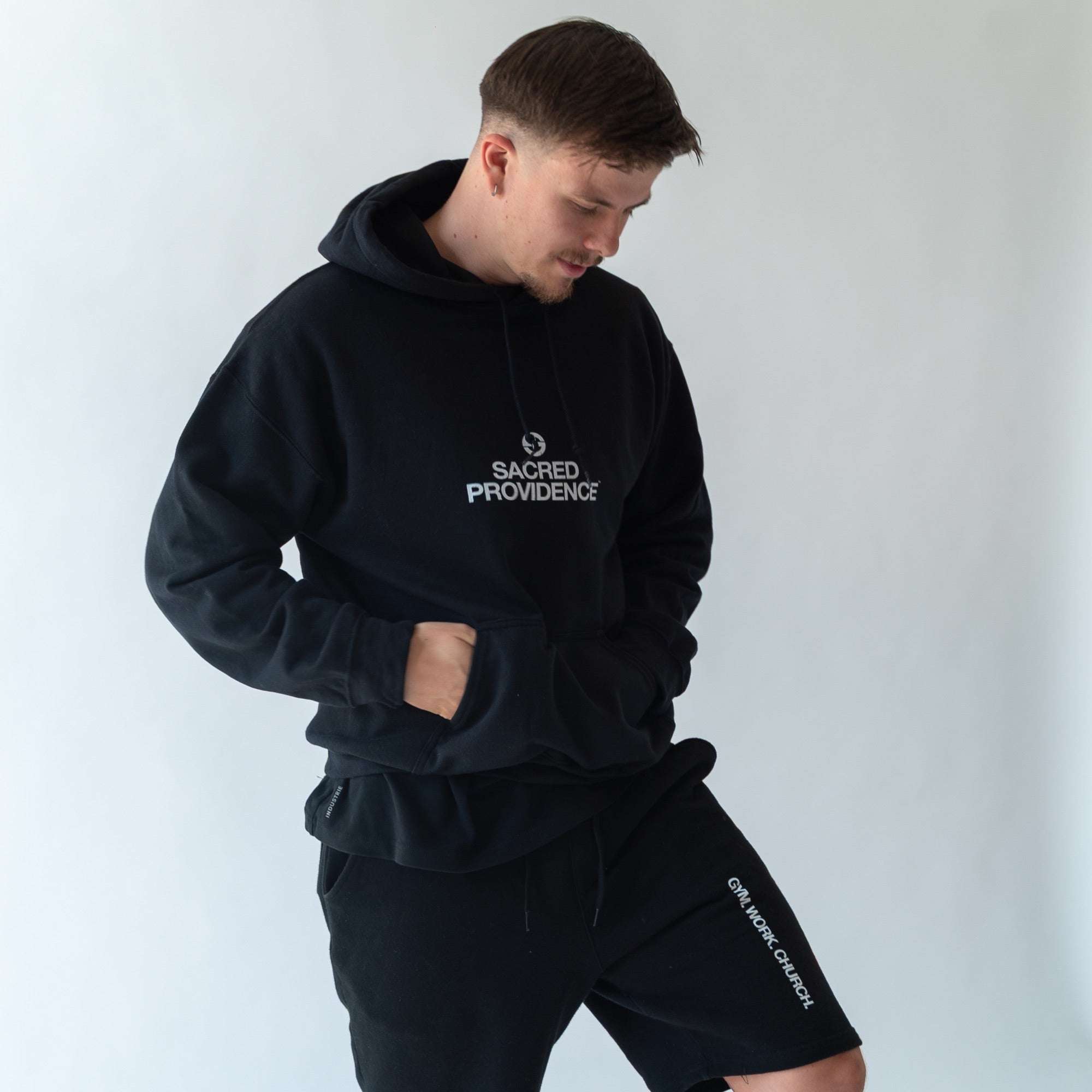 GWC Bold - Men's Comfy Fleece Shorts (Black)