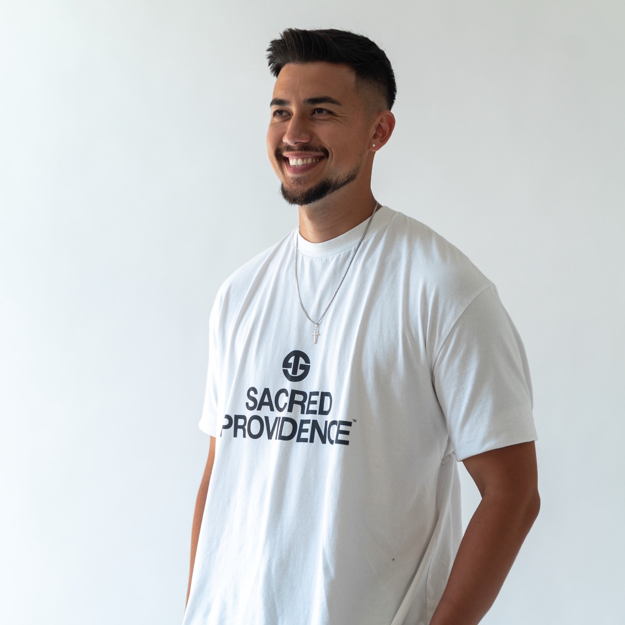 Sacred Providence - Heavyweight Oversized Tee (White)